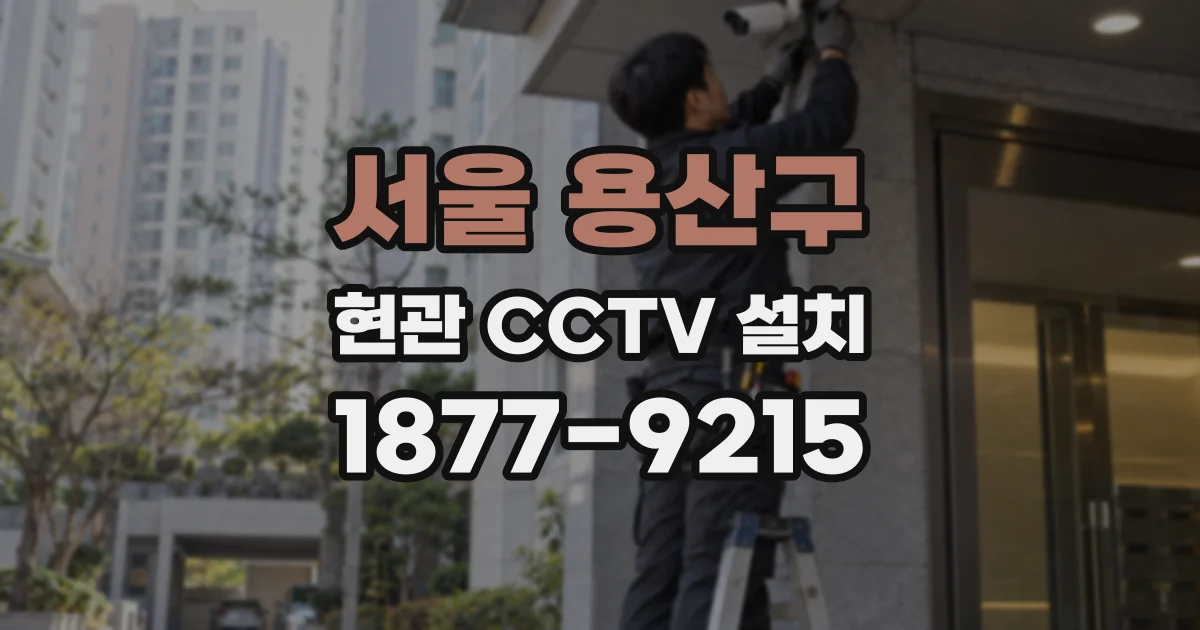서울 용산구 현관 CCTV 설치