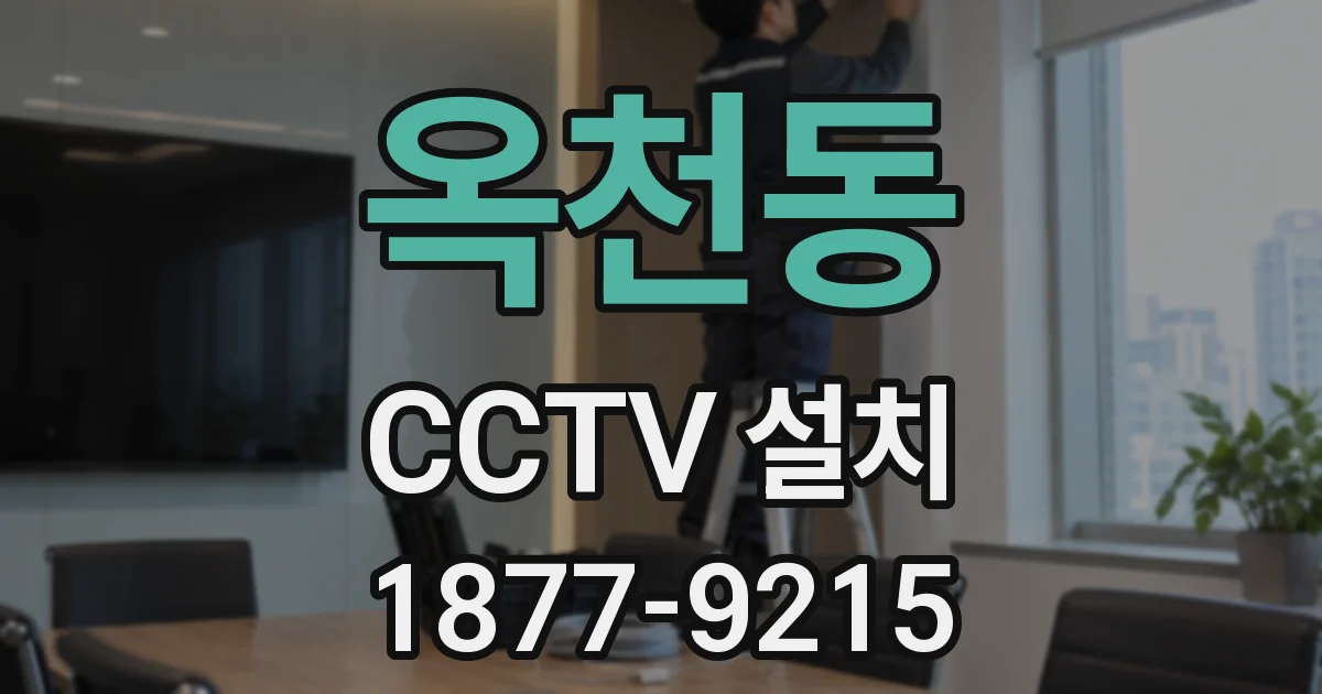 옥천동 CCTV 설치