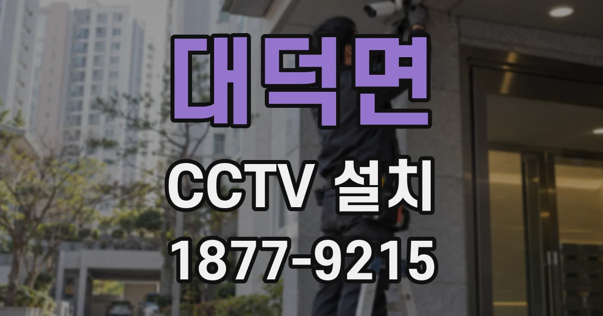 대덕면 CCTV 설치