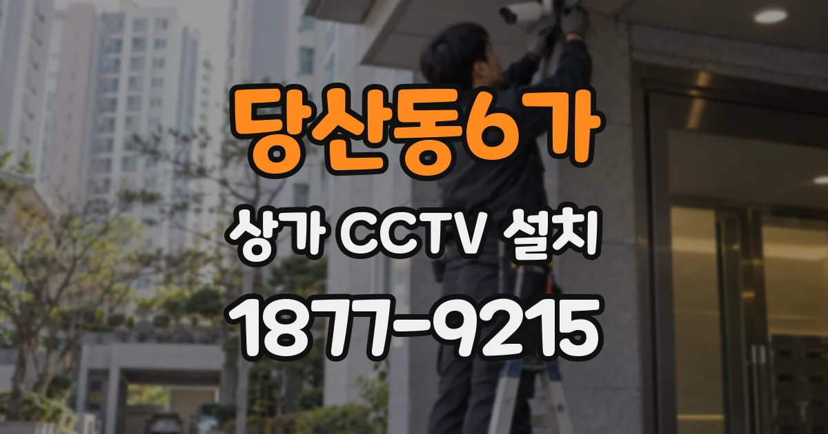 당산동6가 상가 CCTV 설치