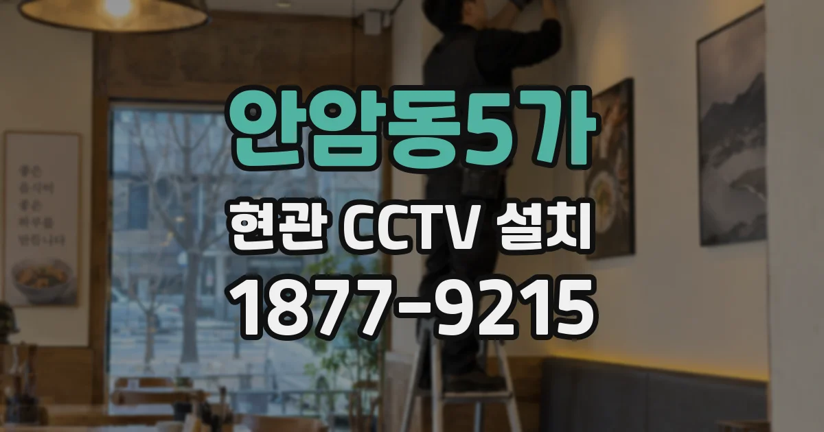 안암동5가 현관 CCTV 설치