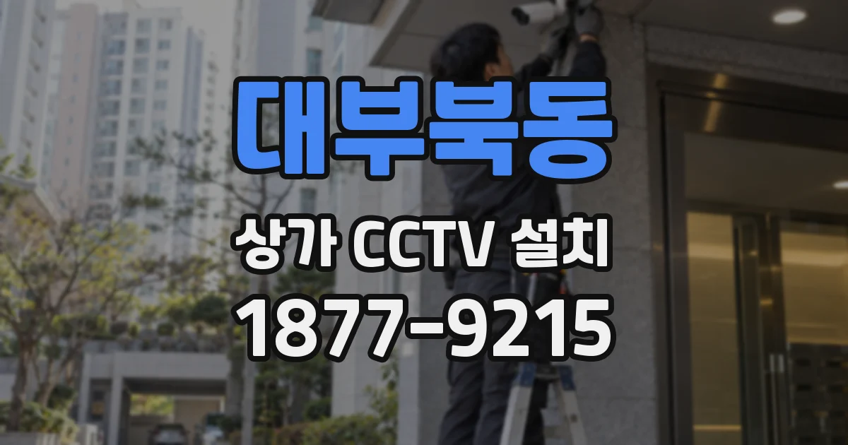 대부북동 상가 CCTV 설치