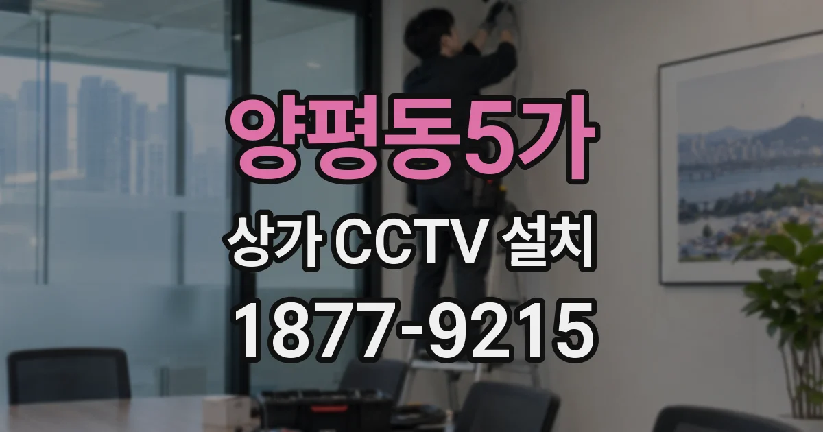 양평동5가 상가 CCTV 설치