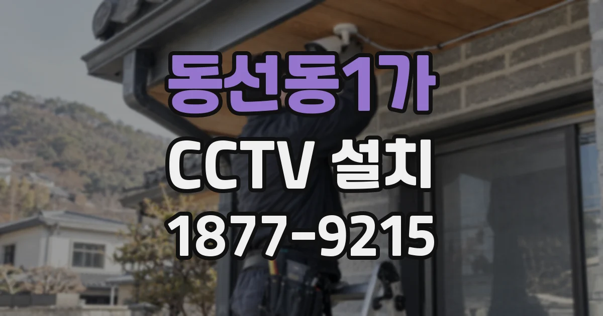 동선동1가 CCTV 설치