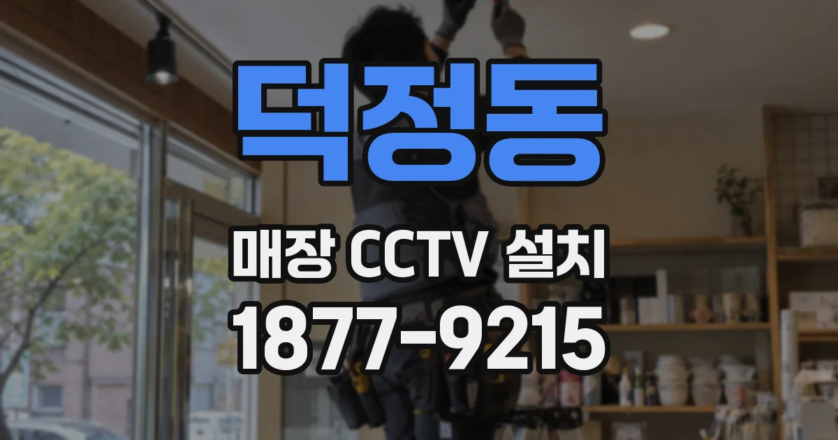 덕정동 매장 CCTV 설치