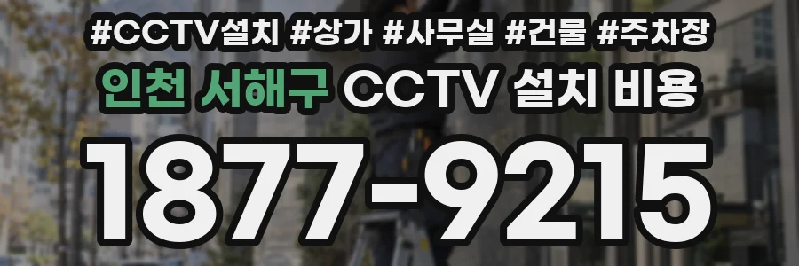 인천 서해구 CCTV 설치 비용