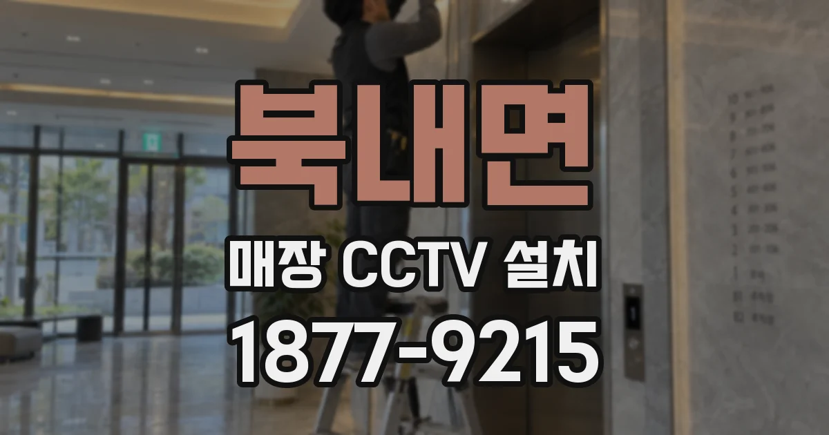 북내면 매장 CCTV 설치
