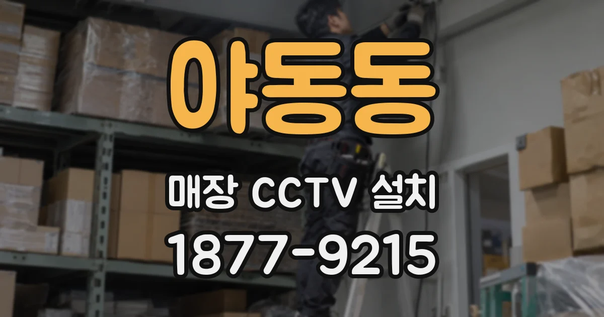 야동동 매장 CCTV 설치