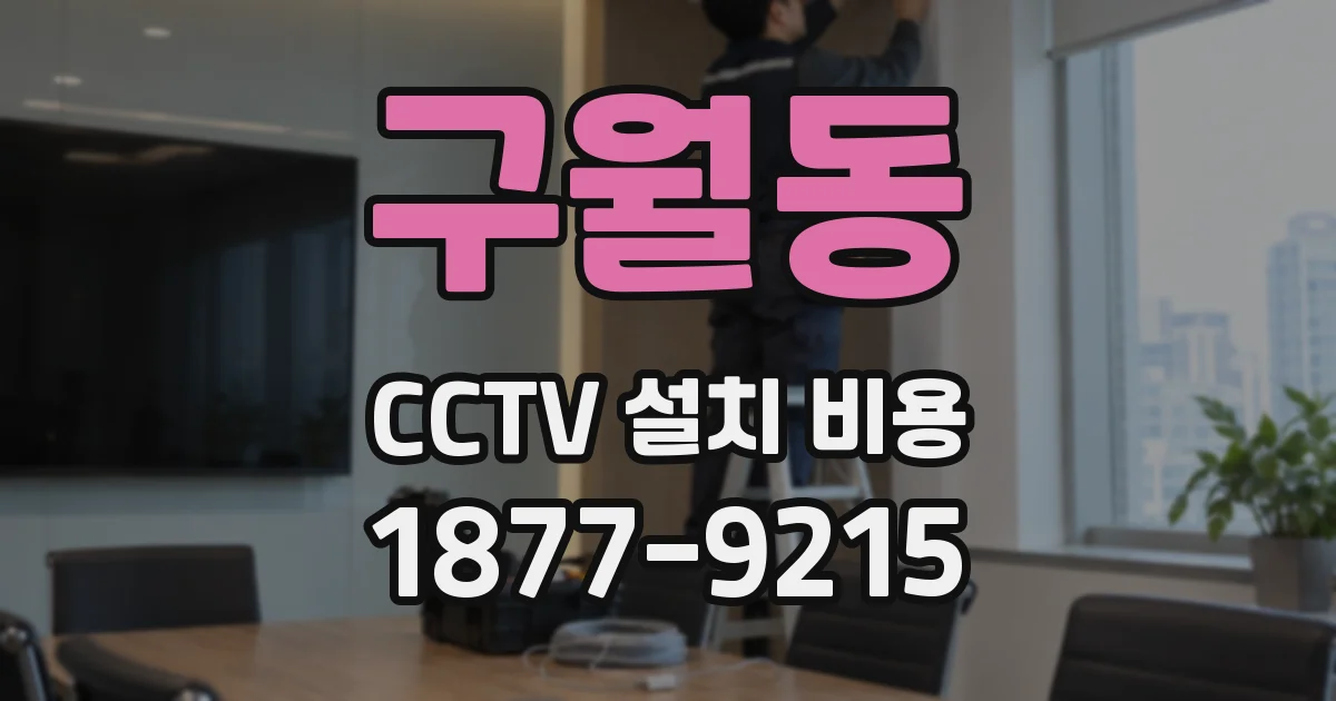 구월동 CCTV 설치 비용