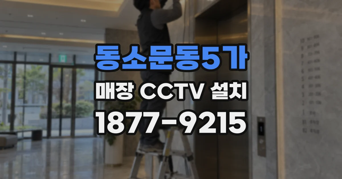 동소문동5가 매장 CCTV 설치