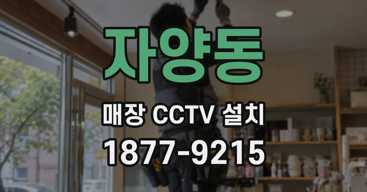 자양동 매장 CCTV 설치