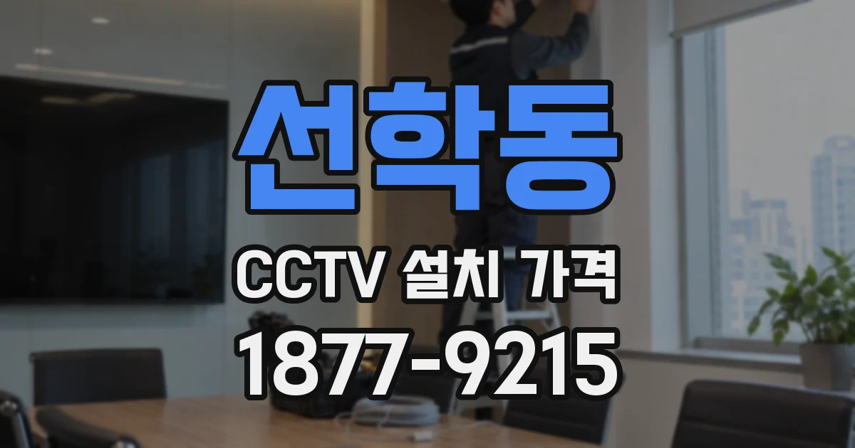 선학동 CCTV 설치 가격