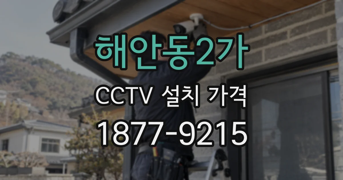 해안동2가 CCTV 설치 가격