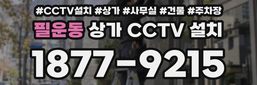 필운동 상가 CCTV 설치