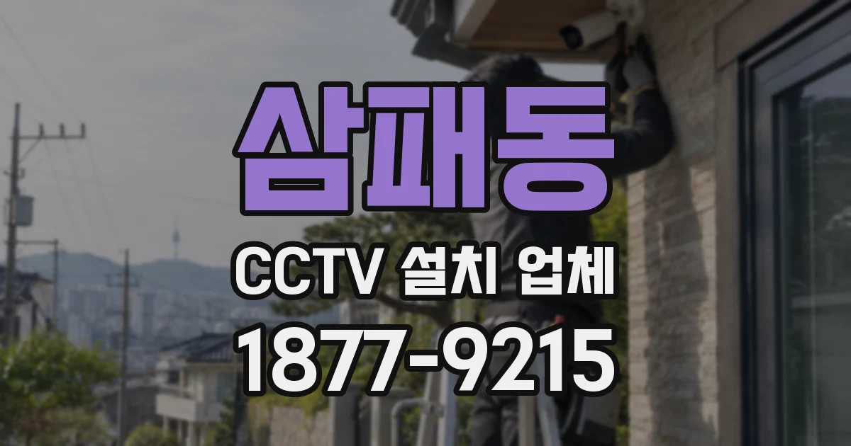삼패동 CCTV 설치 업체