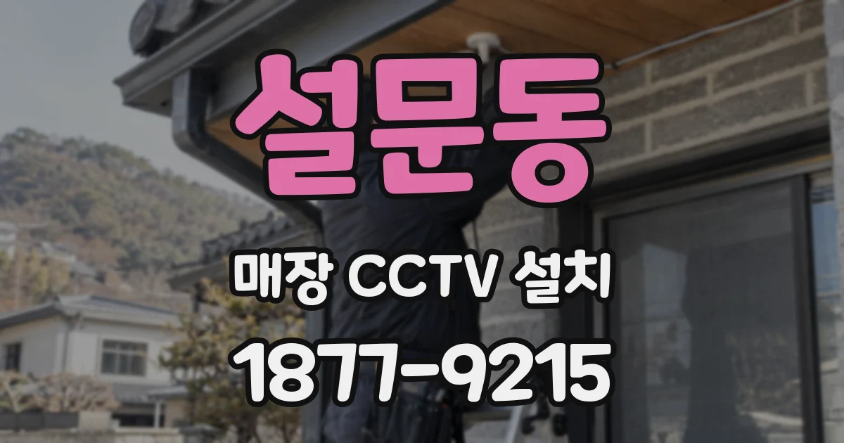 설문동 매장 CCTV 설치