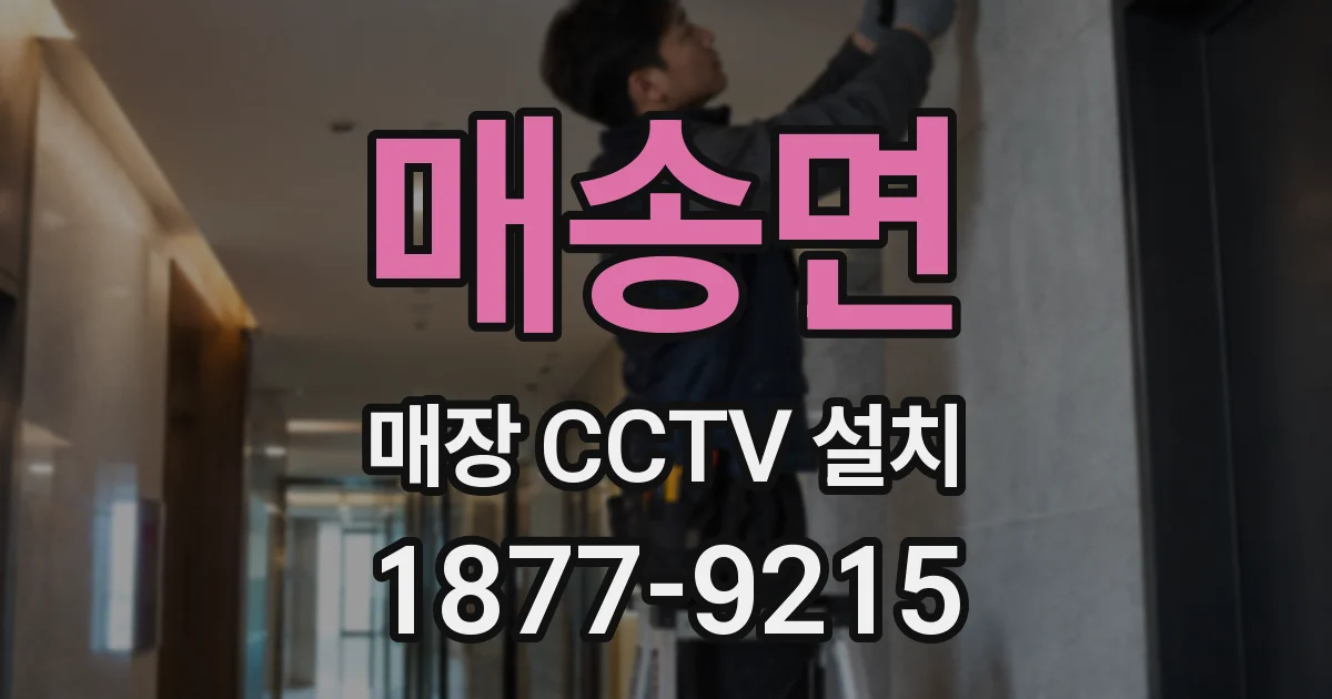 매송면 매장 CCTV 설치