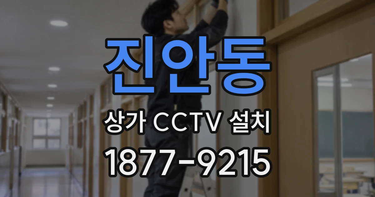 진안동 상가 CCTV 설치