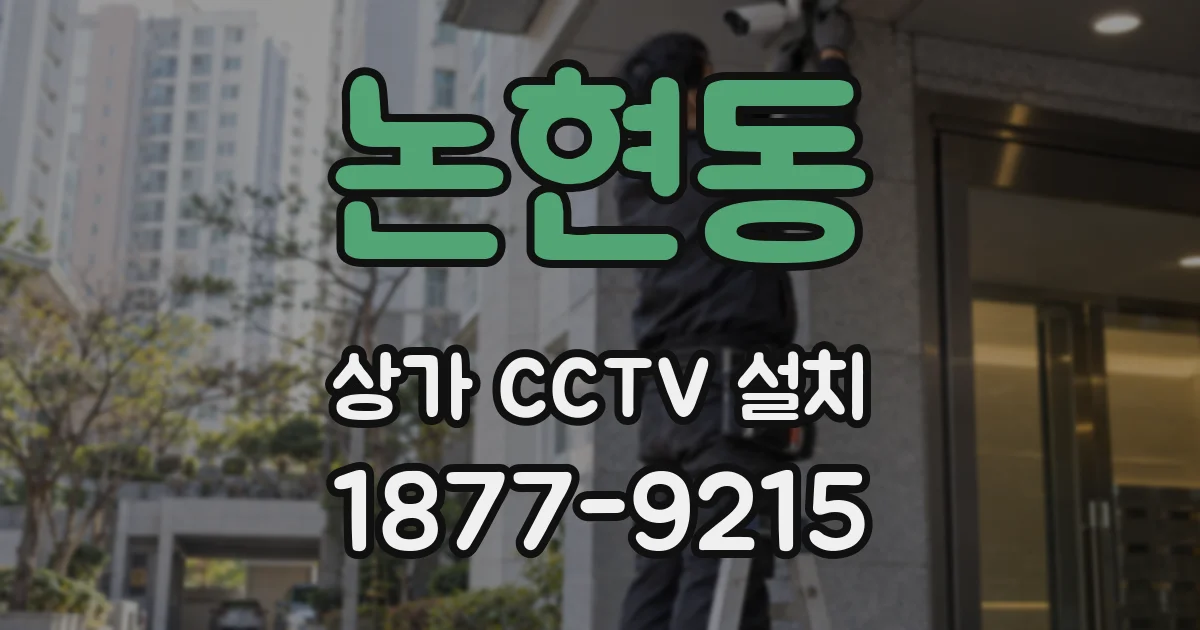 논현동 상가 CCTV 설치