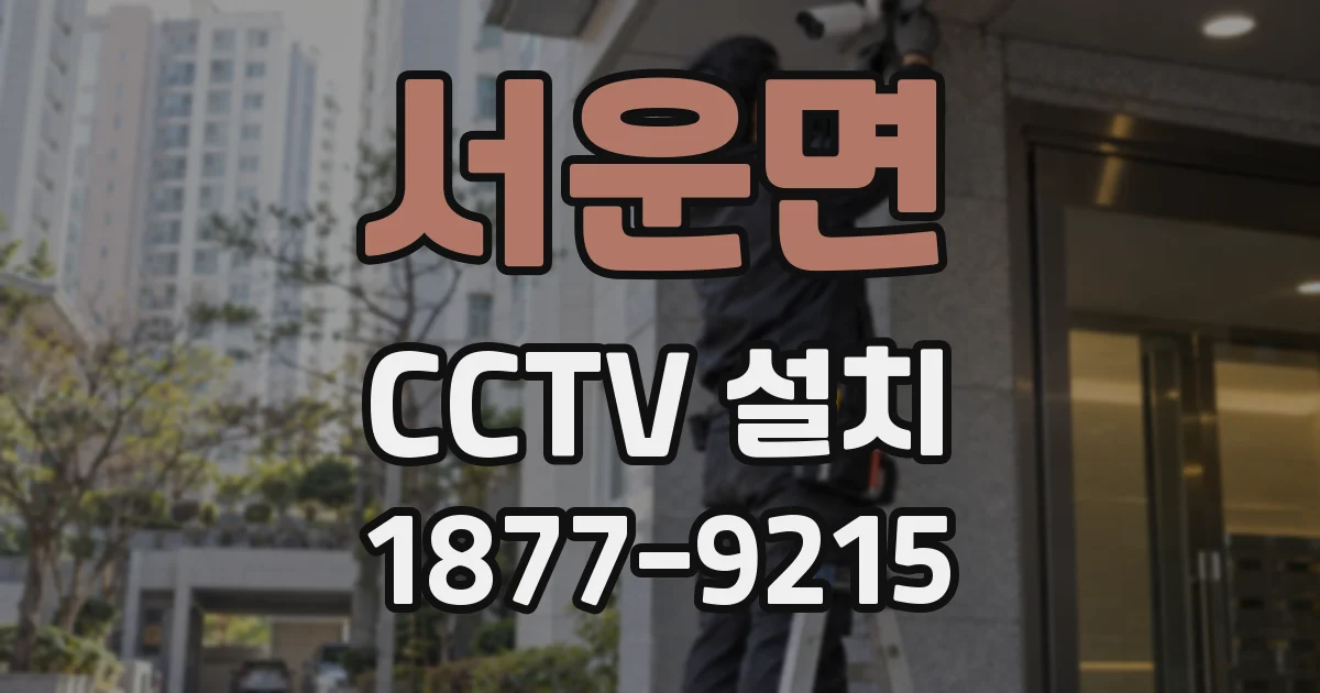 서운면 CCTV 설치