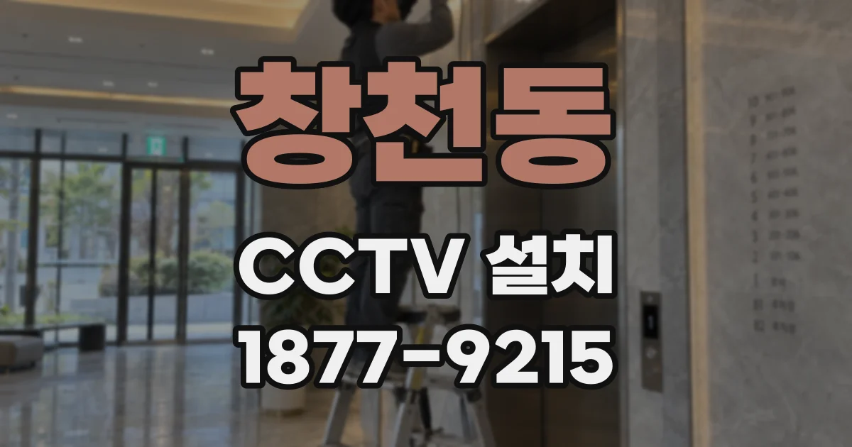 창천동 CCTV 설치