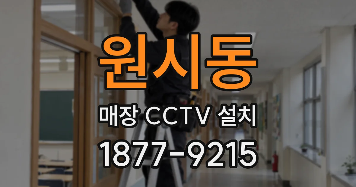 원시동 매장 CCTV 설치