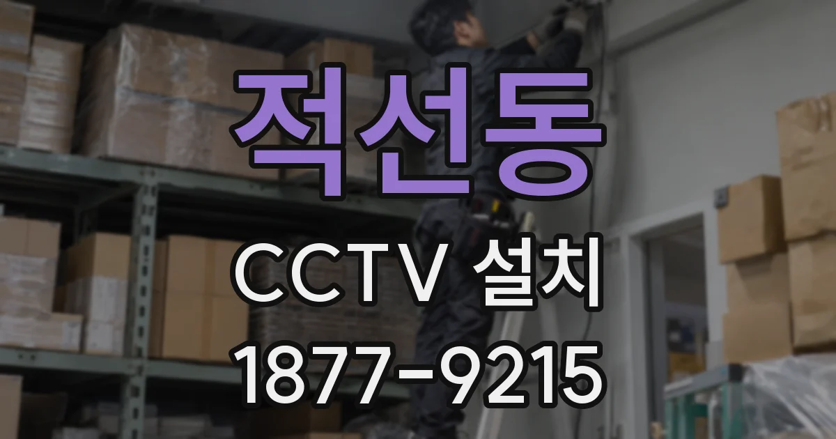 적선동 CCTV 설치