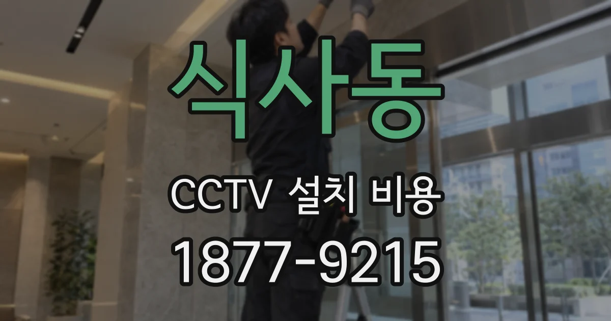 식사동 CCTV 설치 비용