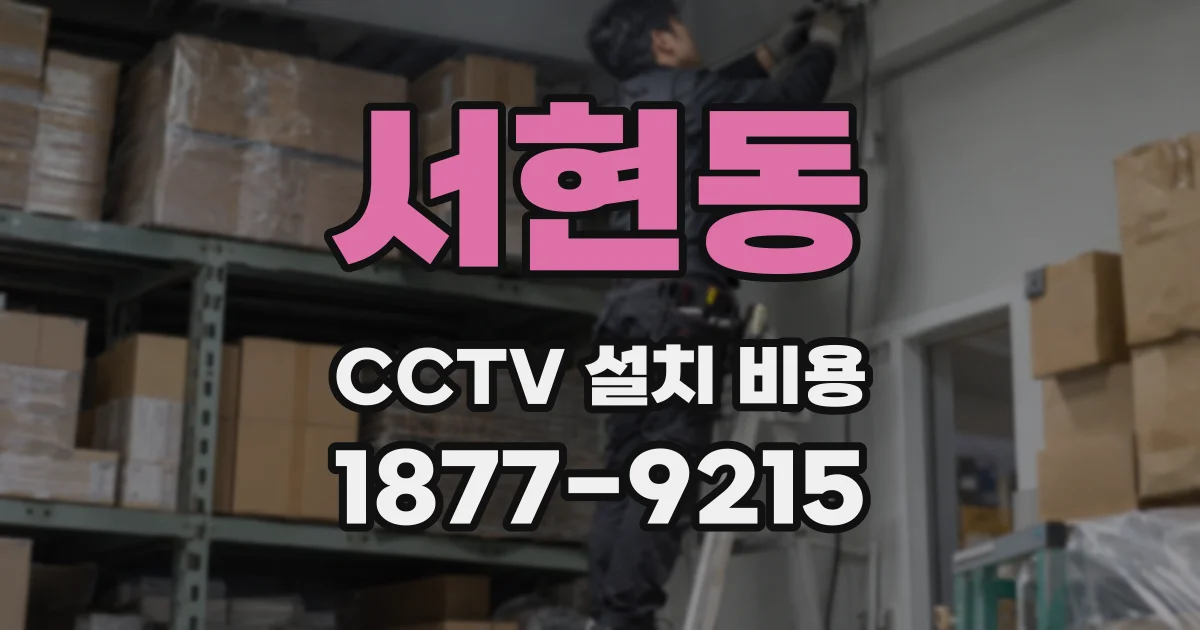서현동 CCTV 설치 비용