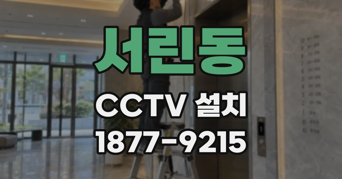 서린동 CCTV 설치
