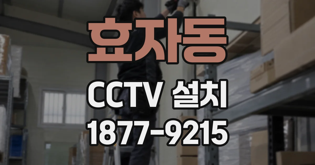 효자동 CCTV 설치