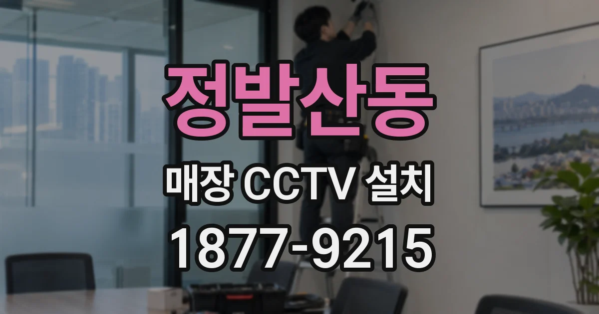정발산동 매장 CCTV 설치