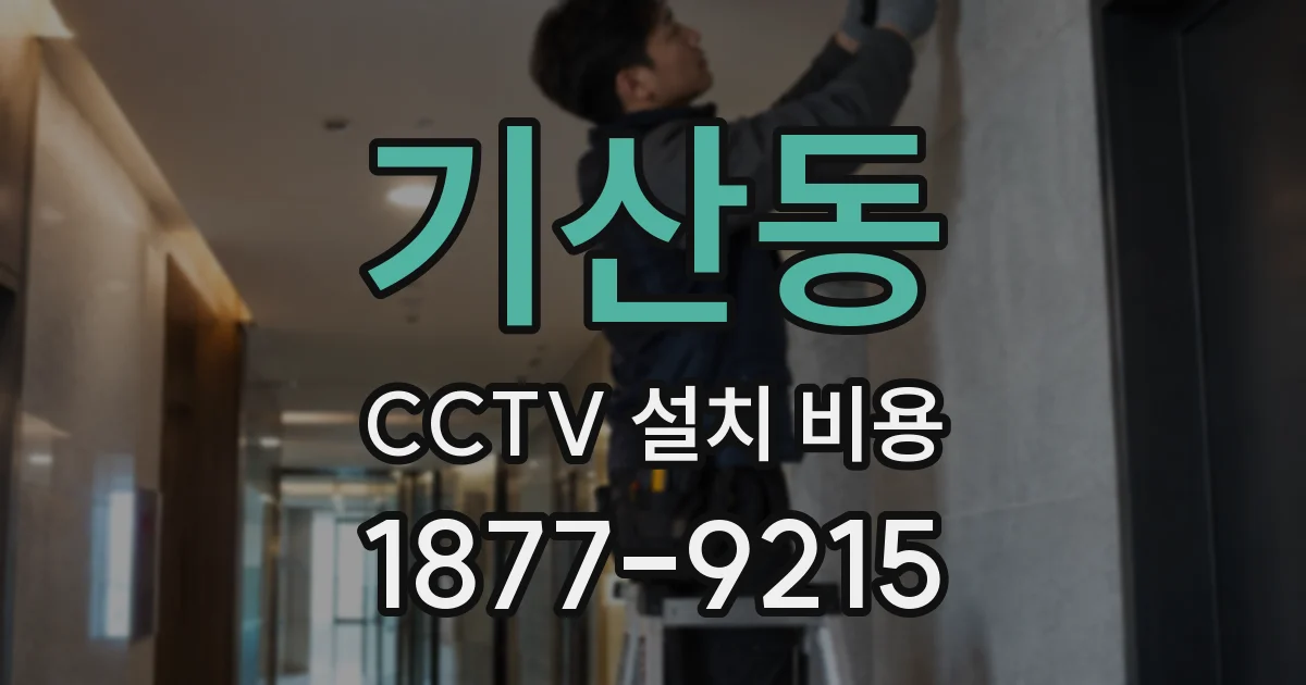 기산동 CCTV 설치 비용
