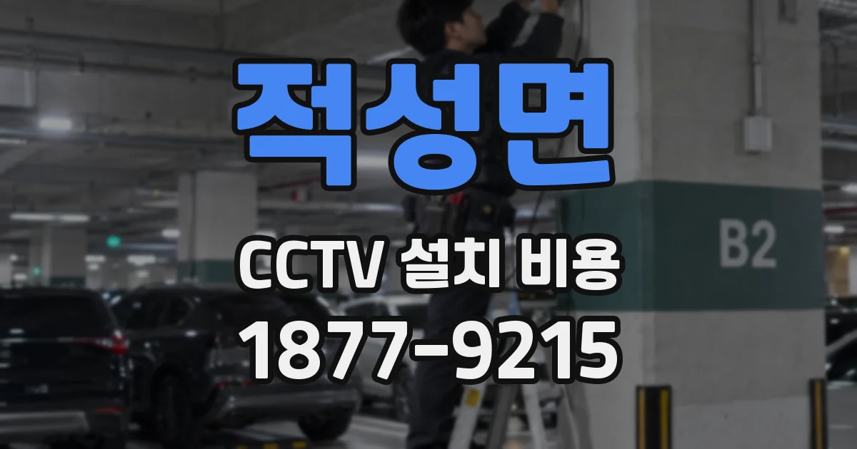 적성면 CCTV 설치 비용