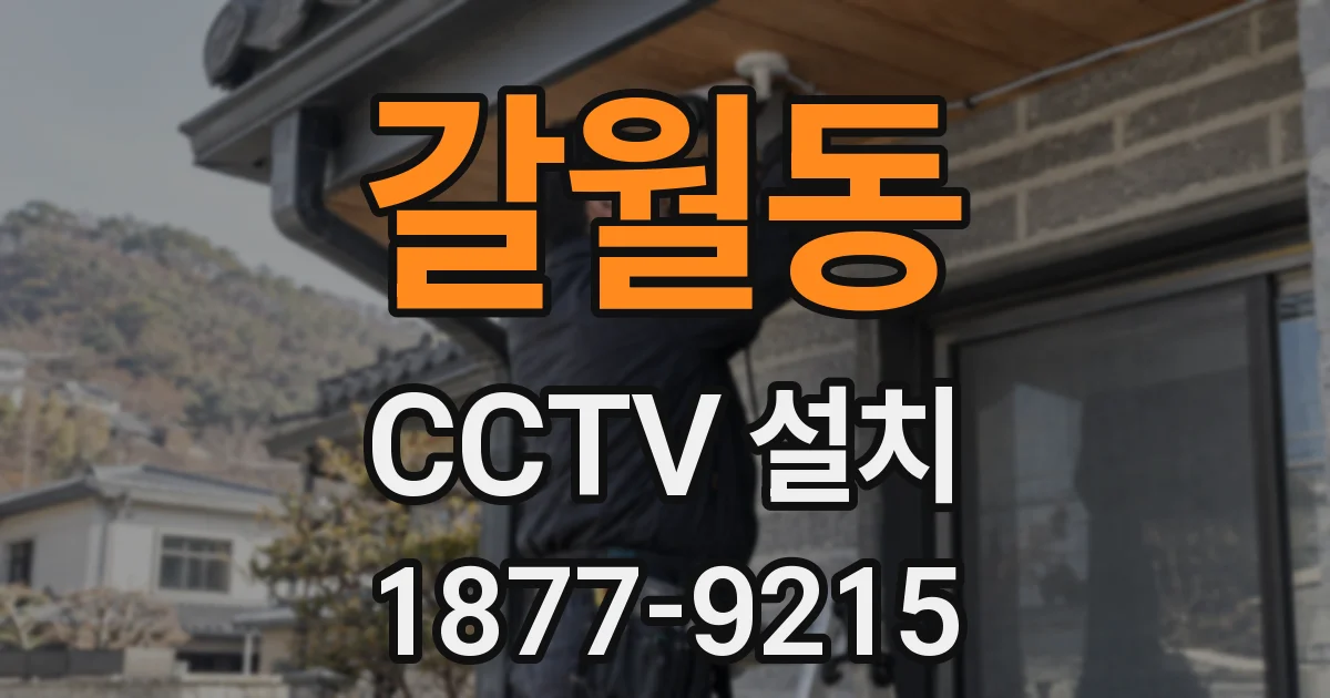 갈월동 CCTV 설치