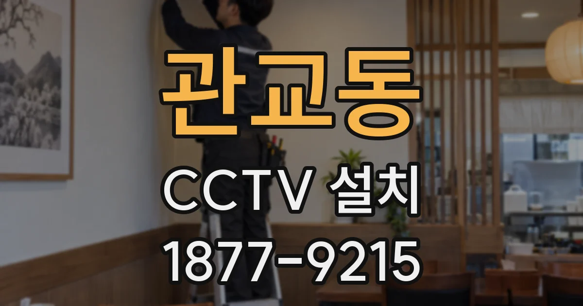 관교동 CCTV 설치
