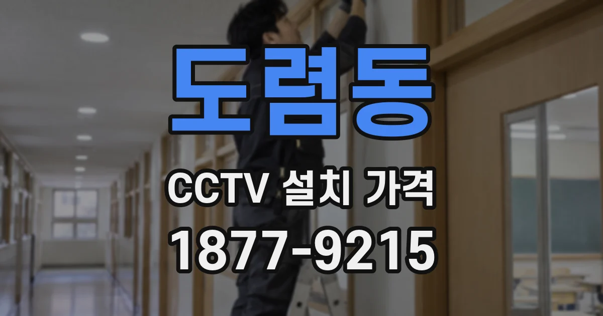 도렴동 CCTV 설치 가격