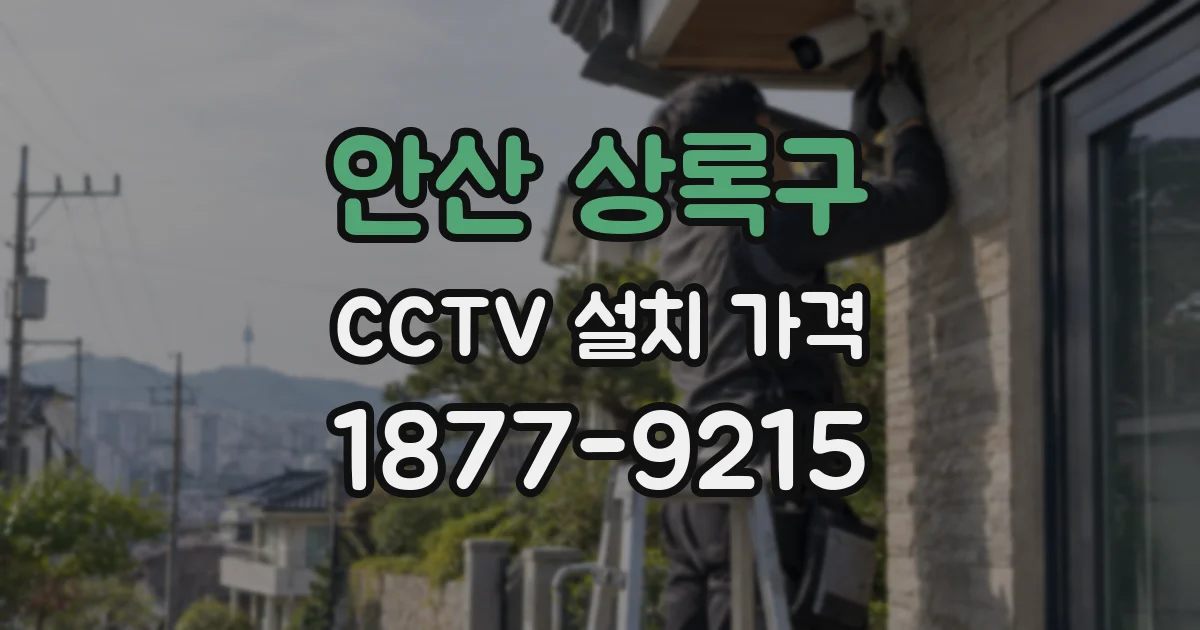 안산 상록구 CCTV 설치 가격