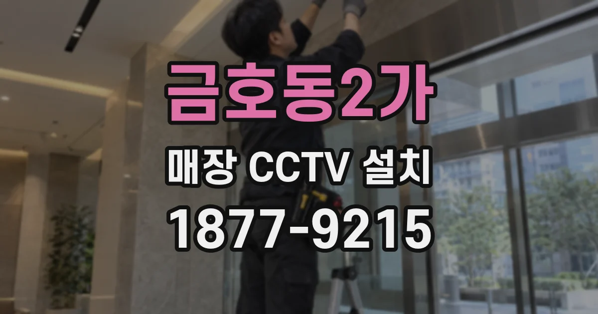 금호동2가 매장 CCTV 설치