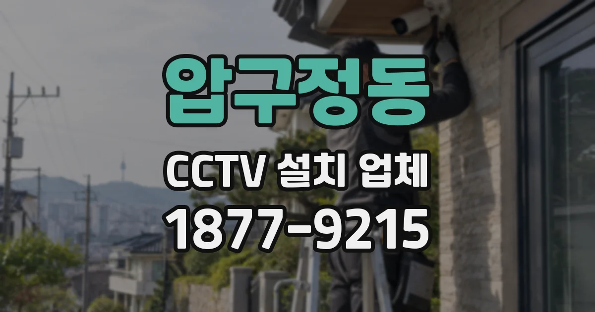 압구정동 CCTV 설치 업체
