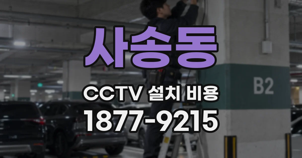 사송동 CCTV 설치 비용