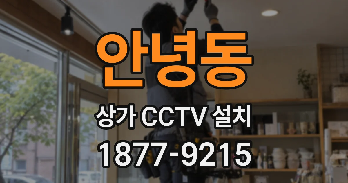 안녕동 상가 CCTV 설치