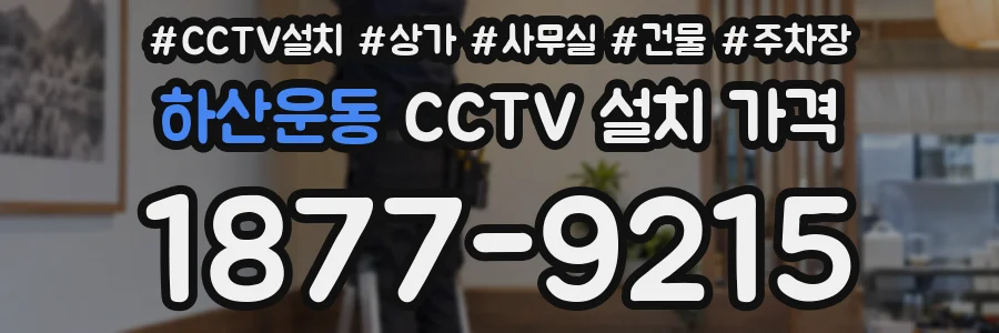 하산운동 CCTV 설치 가격