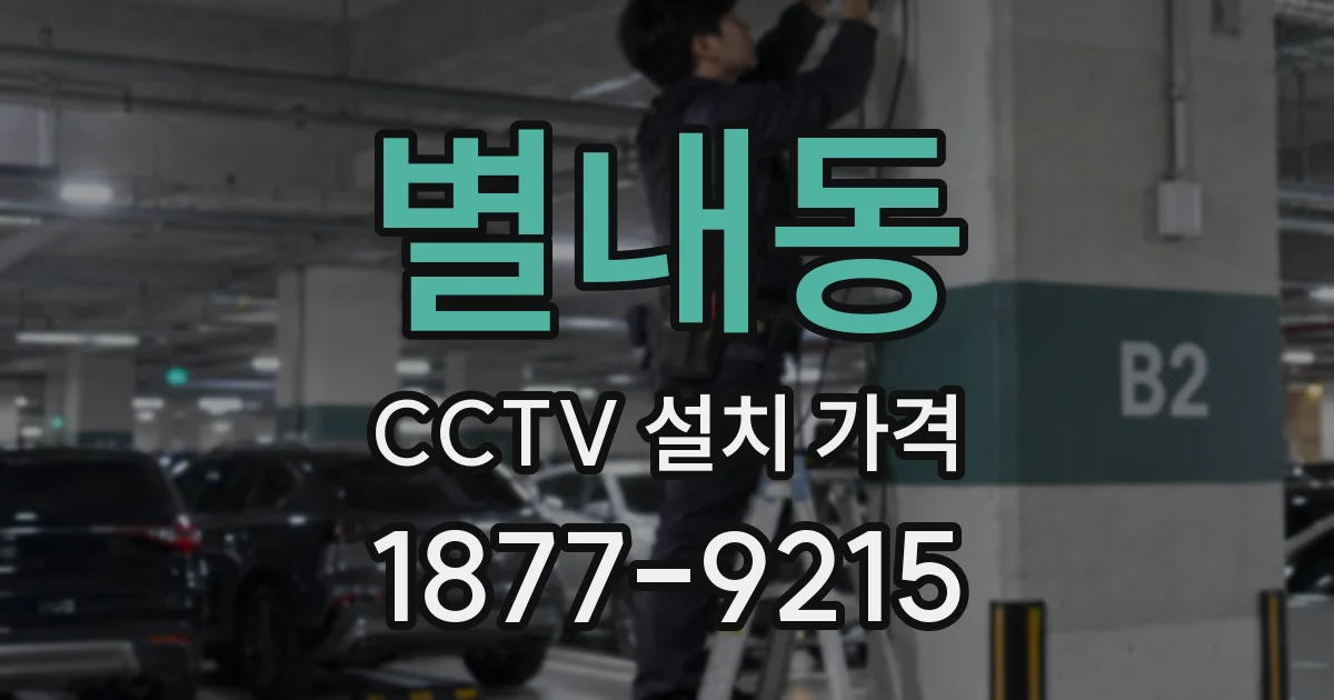 별내동 CCTV 설치 가격