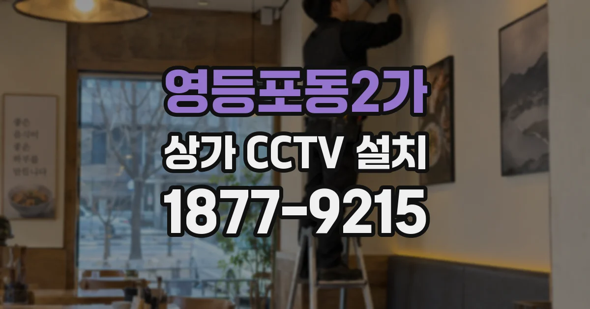 영등포동2가 상가 CCTV 설치