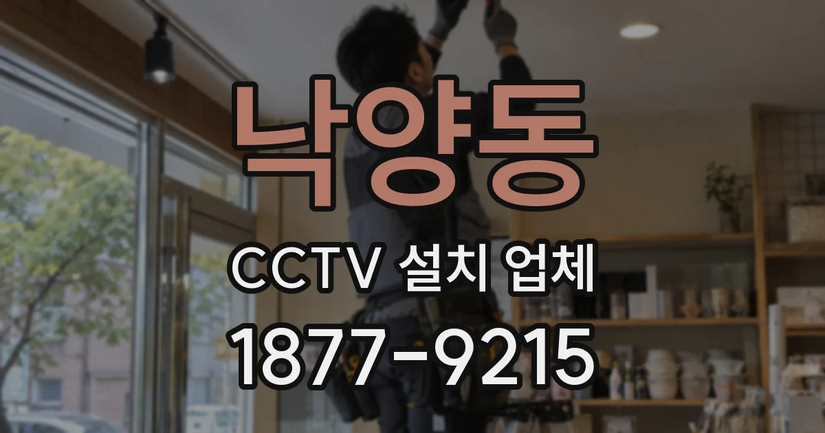 낙양동 CCTV 설치 업체