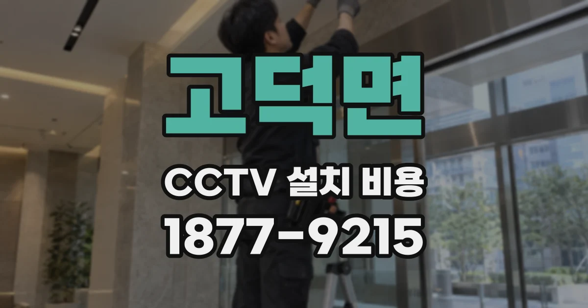 고덕면 CCTV 설치 비용