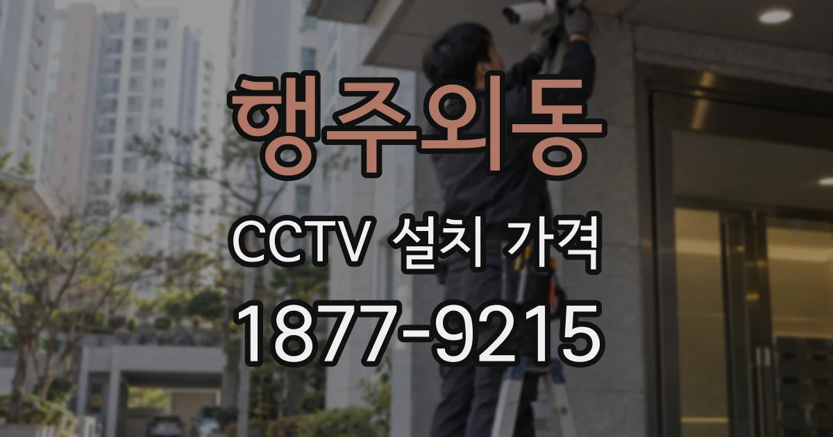 행주외동 CCTV 설치 가격