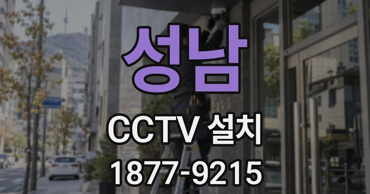 성남 CCTV 설치