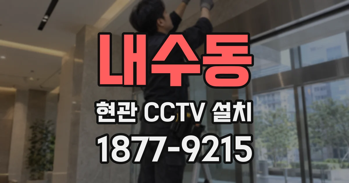 내수동 현관 CCTV 설치